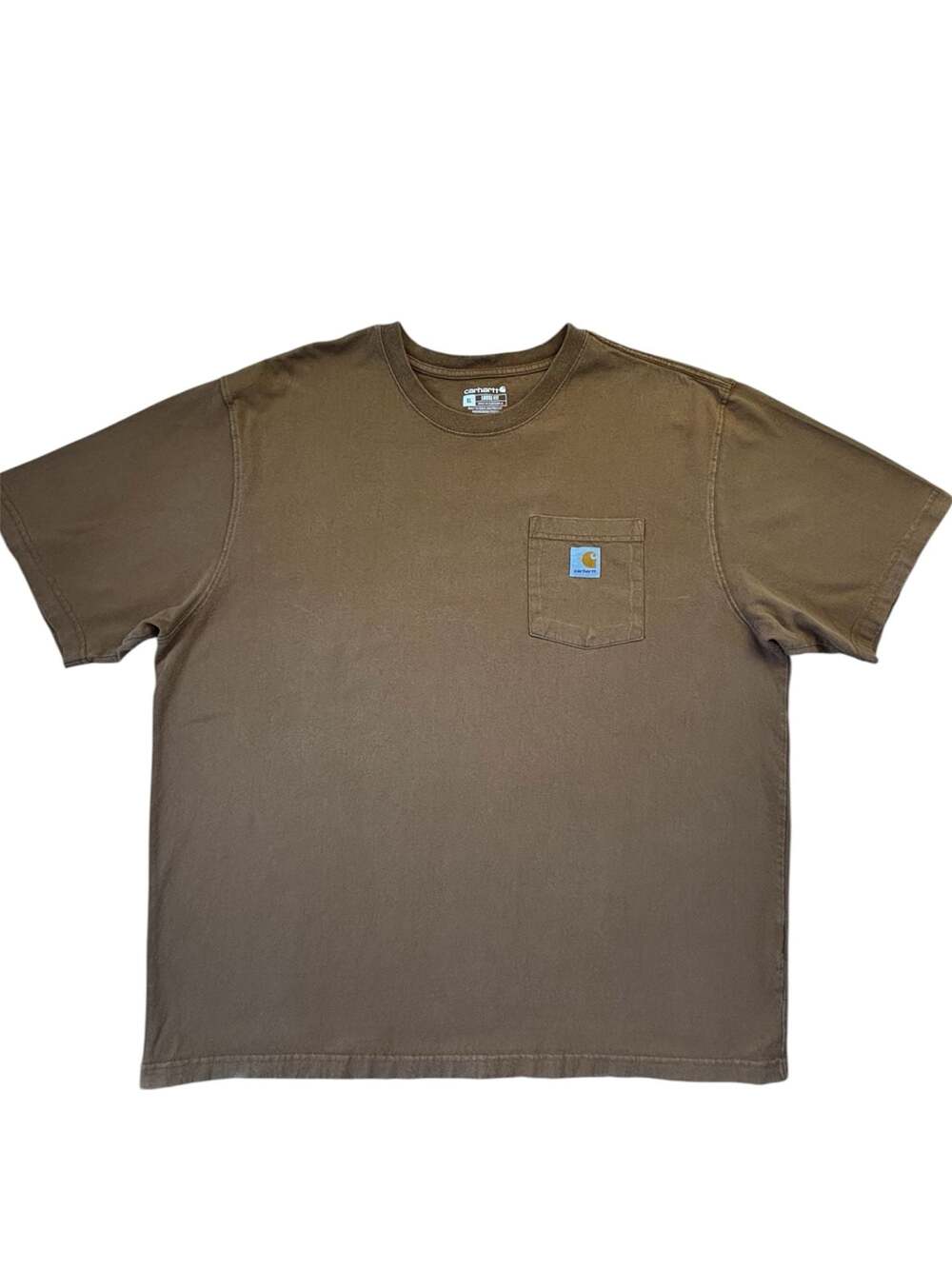 Carhartt Loose Fit K87 Heavyweight Pocket T-Shirt in Brown Sun-Bleached Finish